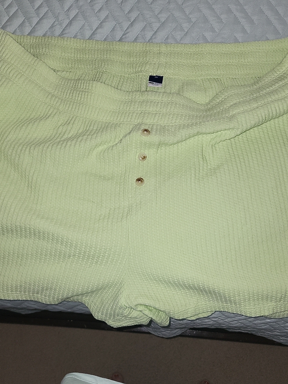 Old Navy Light Lime Waffle Knit Shorts